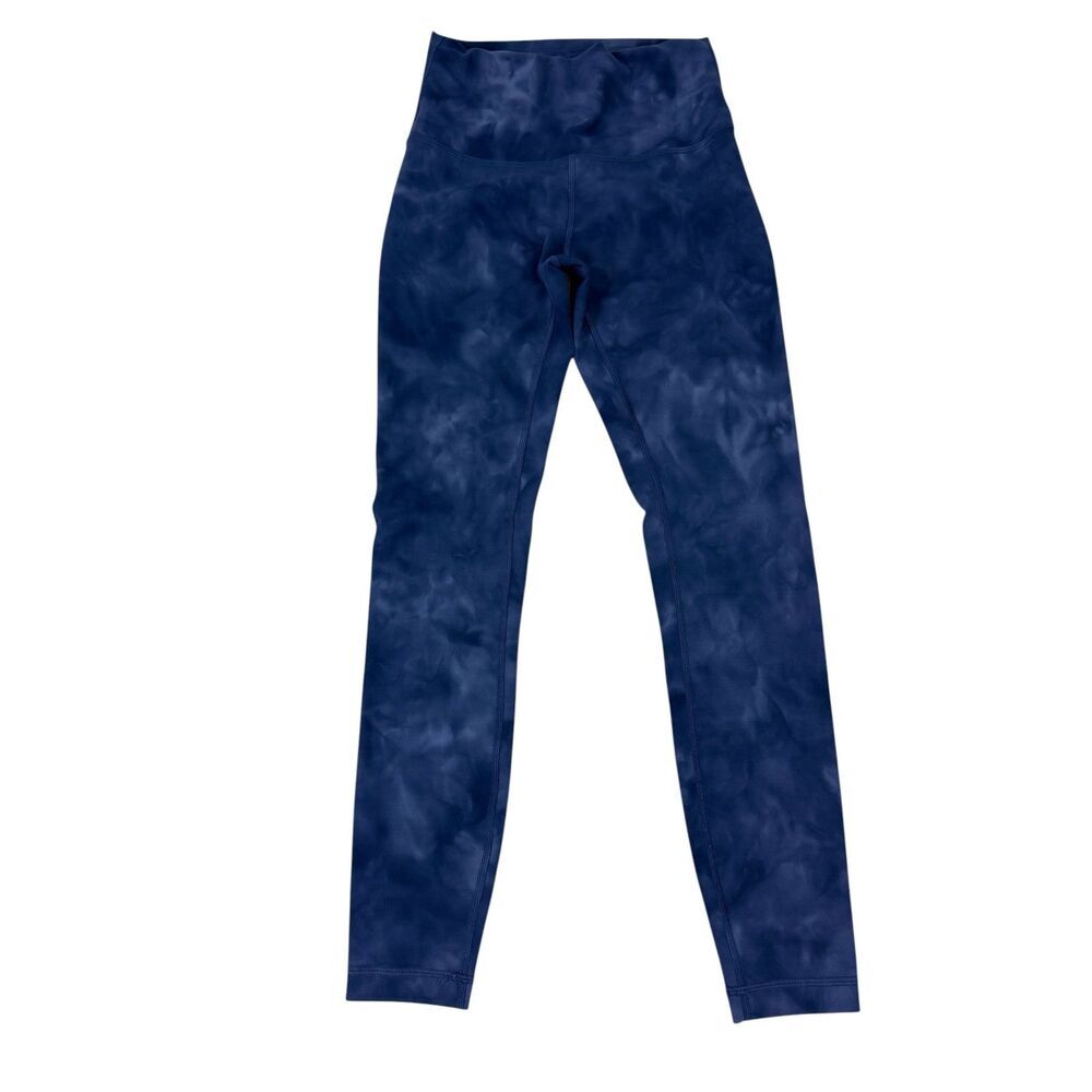 Lululemon Athletica Blue Patterned High-Rise Leggings - Size 4 - Picture 3 of 6